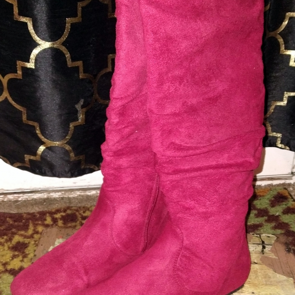 Red Suede boots